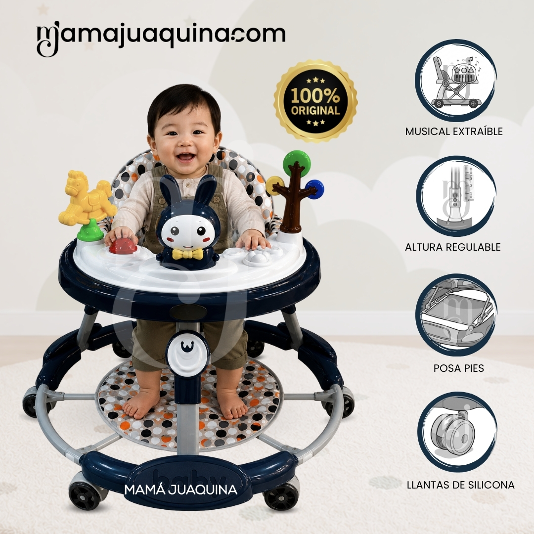 ANDADOR MUSICAL PLEGABLE «BUNNY KAWAII PRO» DE LUJO - 1