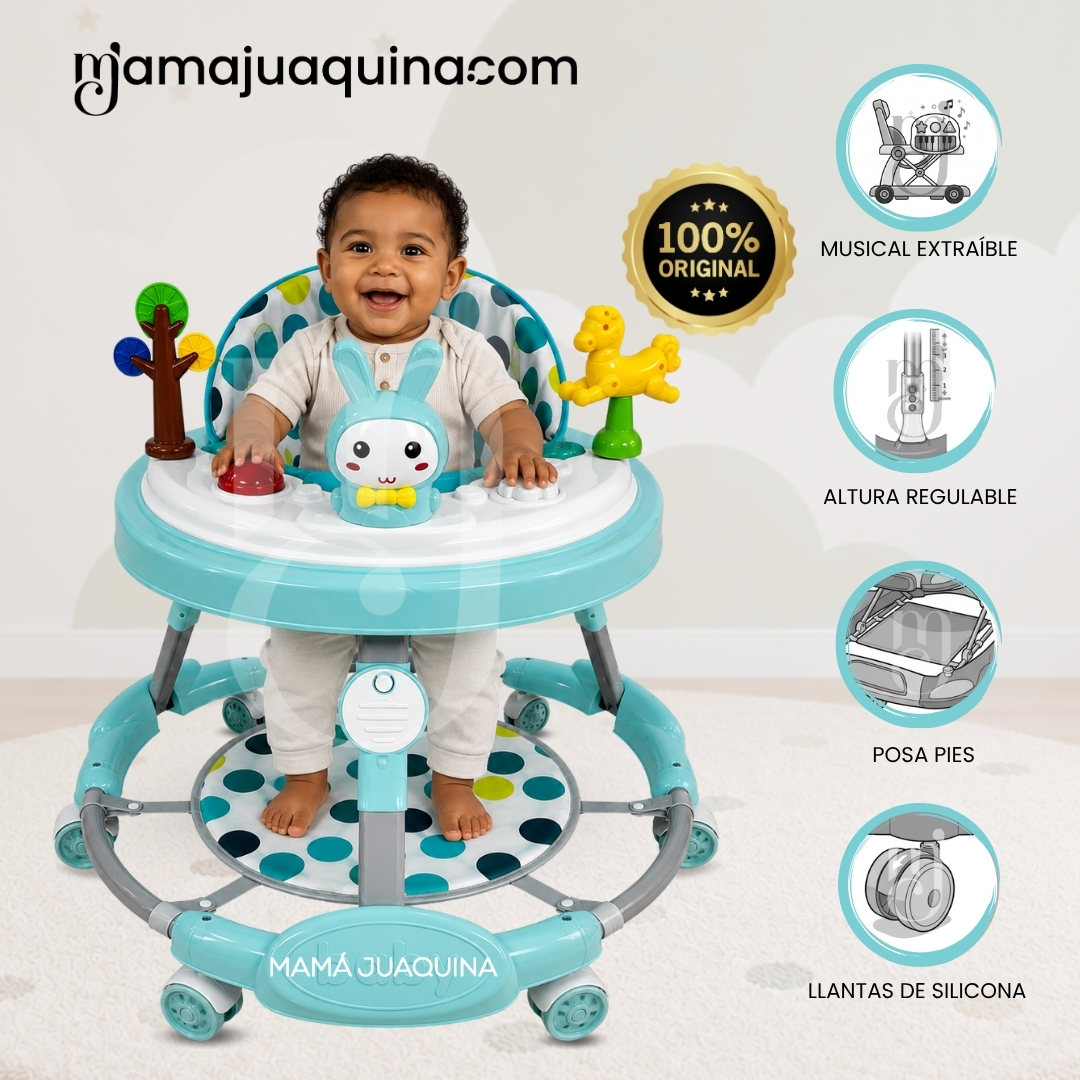 ANDADOR MUSICAL PLEGABLE «BUNNY KAWAII PRO» DE LUJO - 1