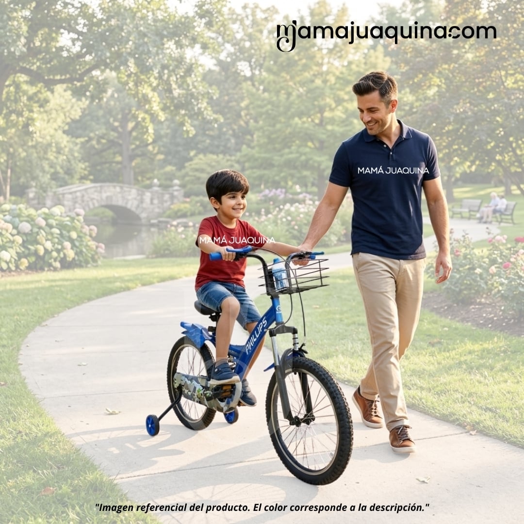 BICICLETA PARA NIÑO ARO 20 «PHILLIPS KING» CON CANASTA GREEN - 2