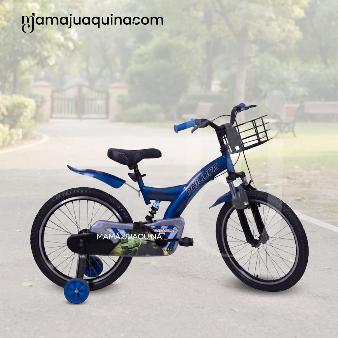 BICICLETA PARA NIÑO ARO 20 «PHILLIPS KING» CON CANASTA GREEN - 4