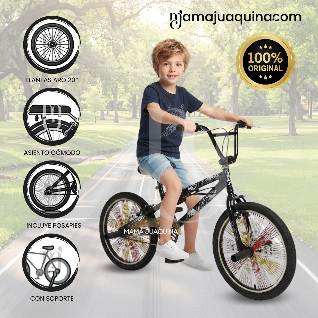 BICICLETA BMX PARA NIÑO «ONE-DI» ARO 20 COLECCIÓN EXCLUSIVA GRAY - 1