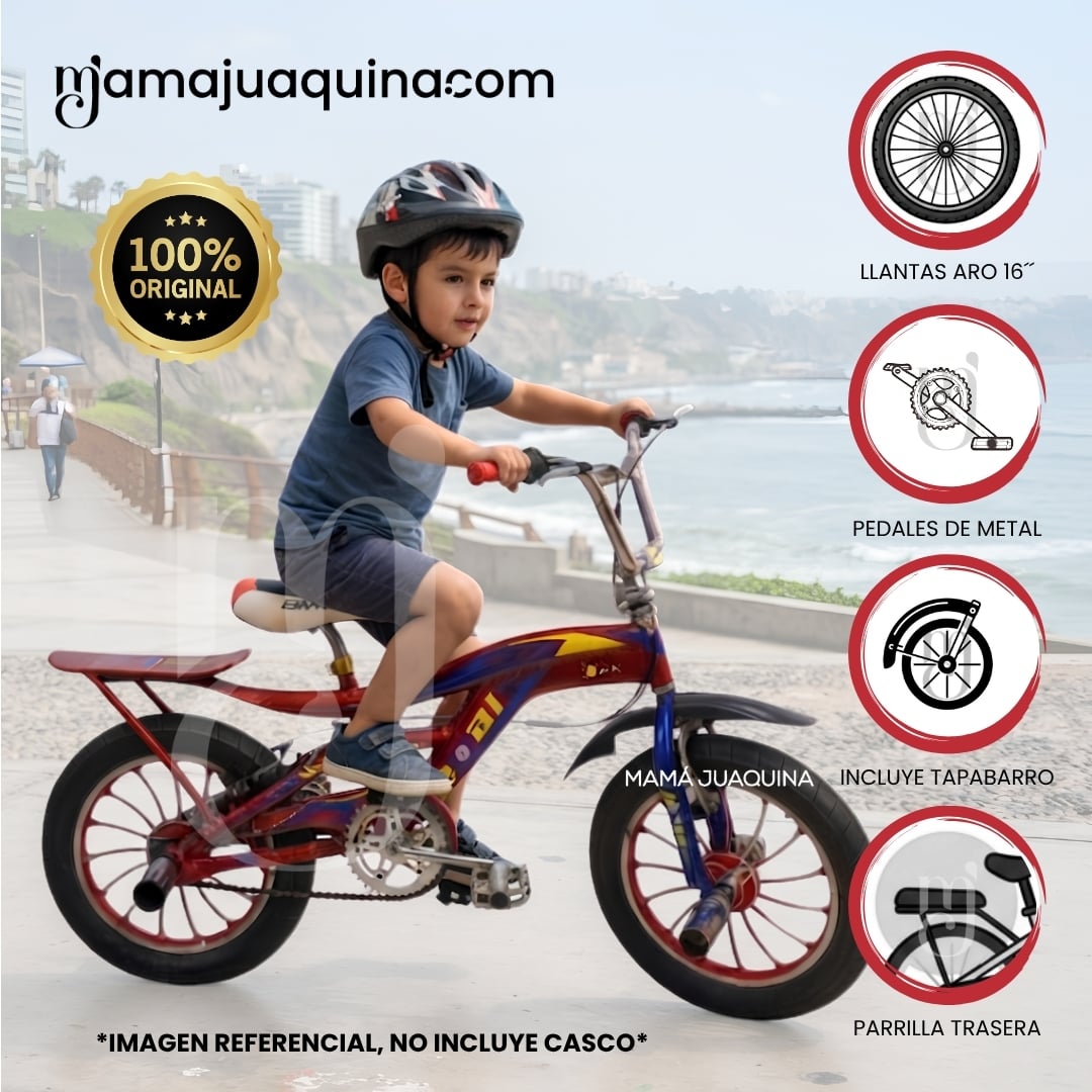 BICICLETA BMX PARA NIÑO «VOLT MG» ARO 16 COLECCIÓN EXCLUSIVA RED - 1