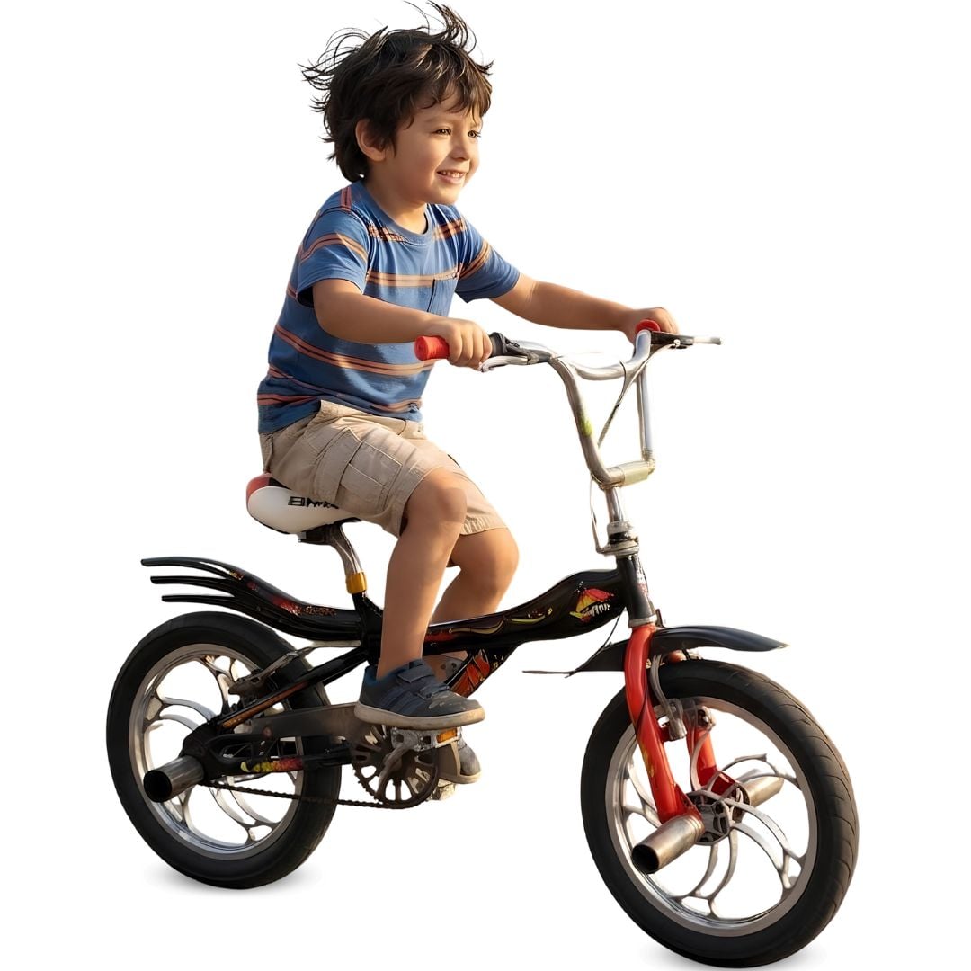 BICICLETA BMX PARA NIÑO «FIRE-X» ARO 16 COLECCIÓN EXCLUSIVA BLACK Y RED - 1