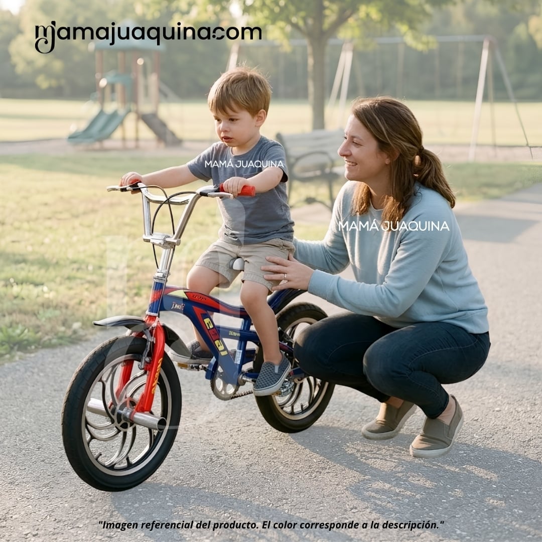 BICICLETA BMX PARA NIÑO «FIRE-Z» ARO 16 COLECCIÓN EXCLUSIVA ORANGE Y BLUE - 2