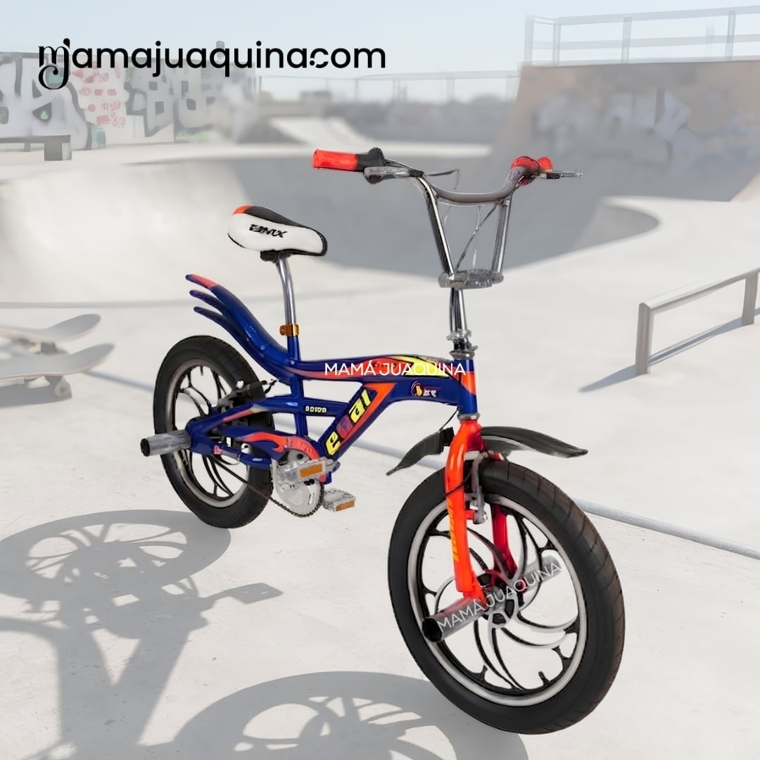 BICICLETA BMX PARA NIÑO «FIRE-Z» ARO 16 COLECCIÓN EXCLUSIVA ORANGE Y BLUE - 3