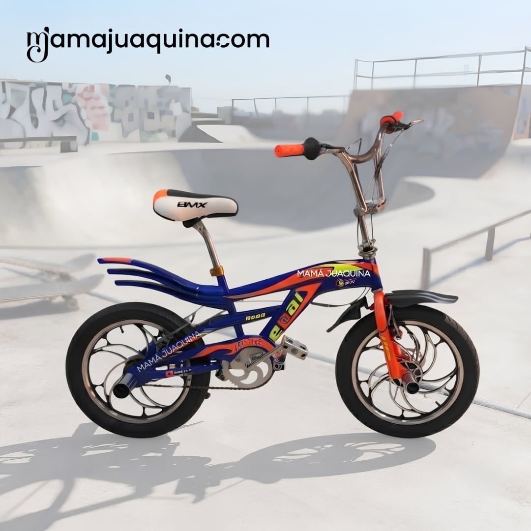 BICICLETA BMX PARA NIÑO «FIRE-Z» ARO 16 COLECCIÓN EXCLUSIVA ORANGE Y BLUE - 5