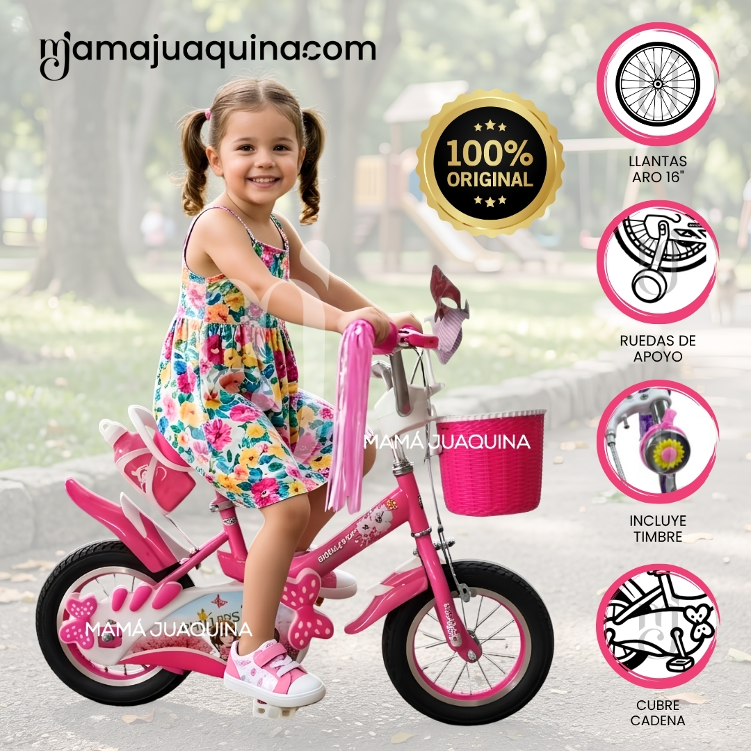 BICICLETA VORTEX PARA NIÑA «ANNE» ARO 16 COLECCIÓN EXCLUSIVA - 1
