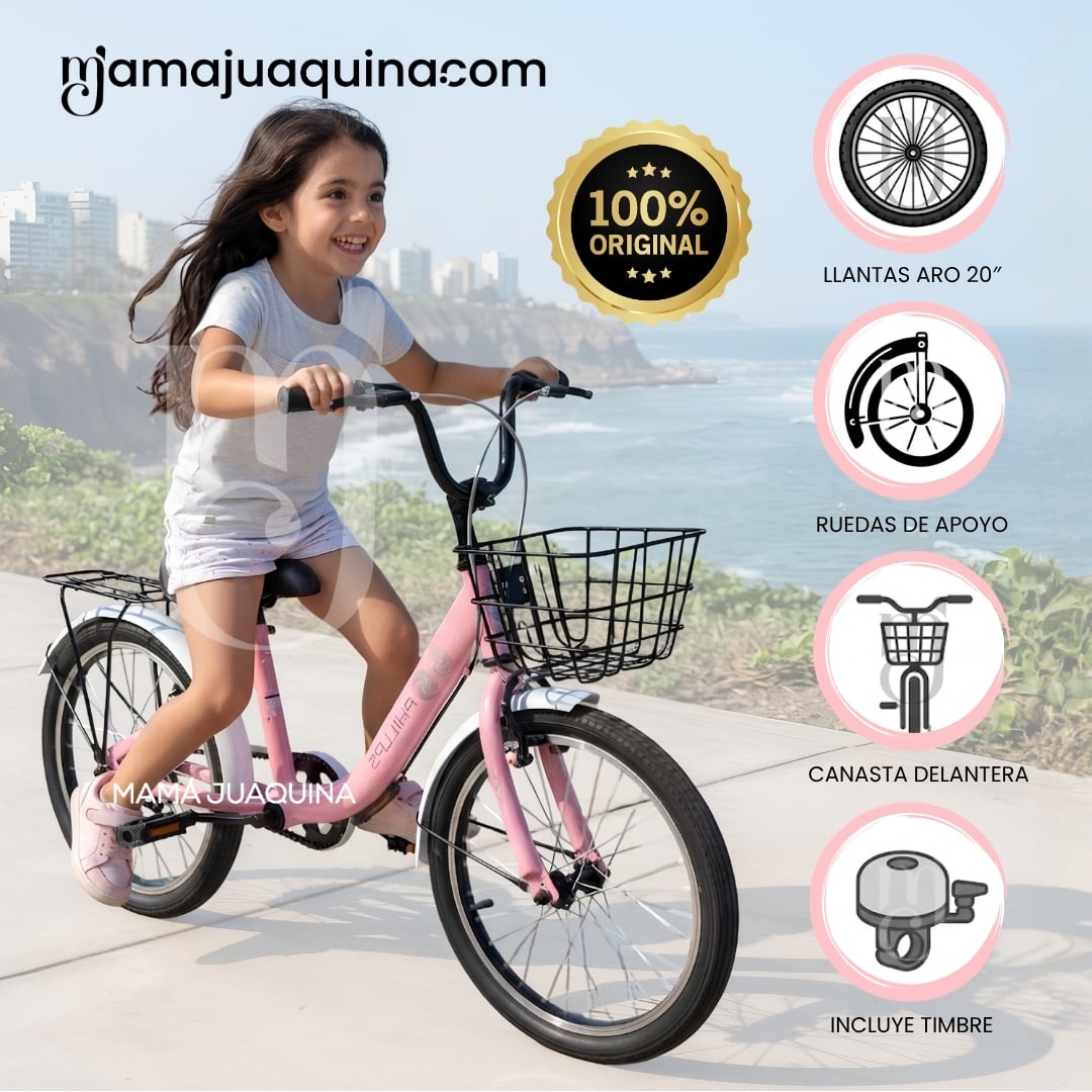 BICICLETA PARA NIÑA ARO 20 «MARIE» CON CANASTA - 1