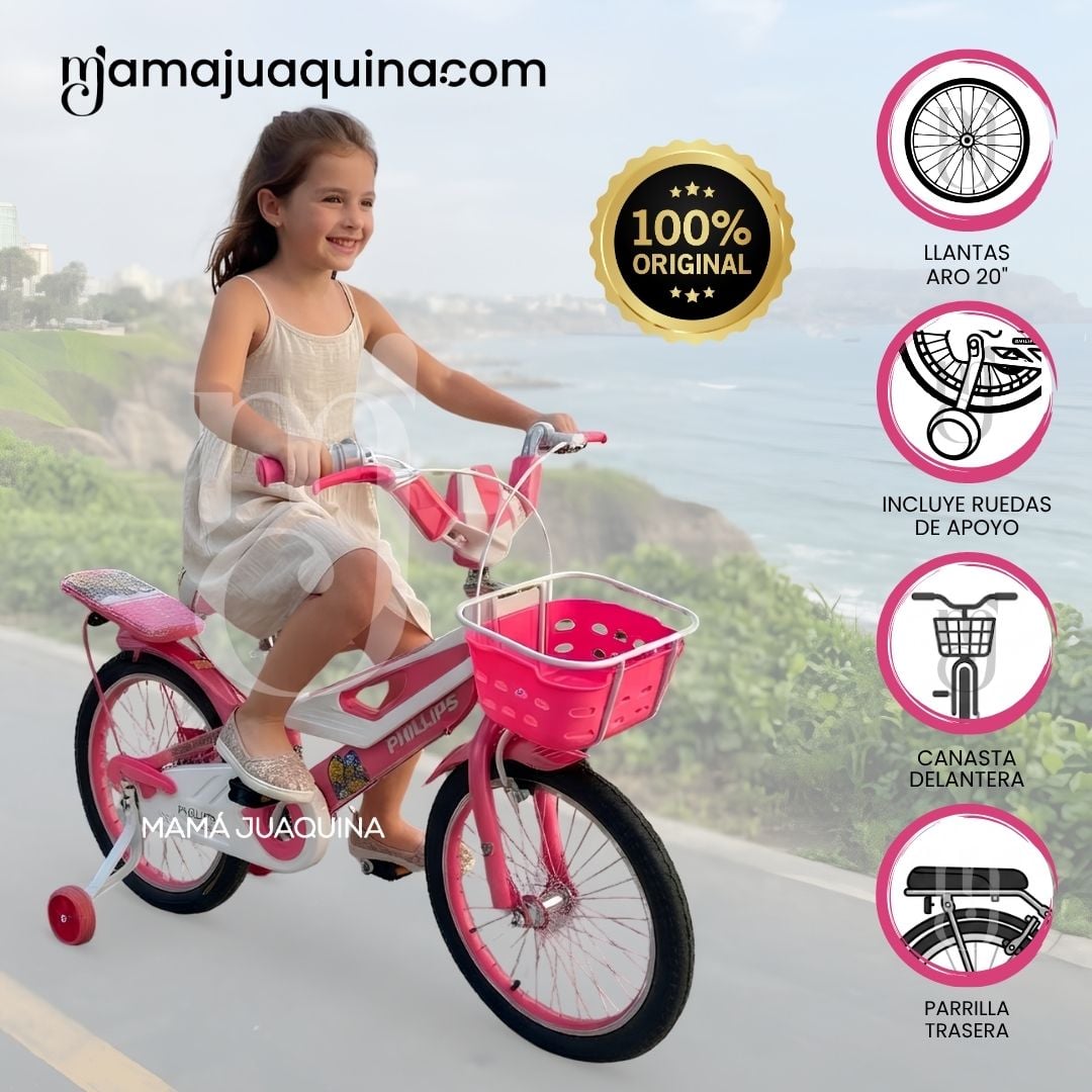 BICICLETA PARA NIÑO ARO 20 «MEGATRON» CON CANASTA EDICIÓN EXCLUSIVA LIGHT PINK - 2