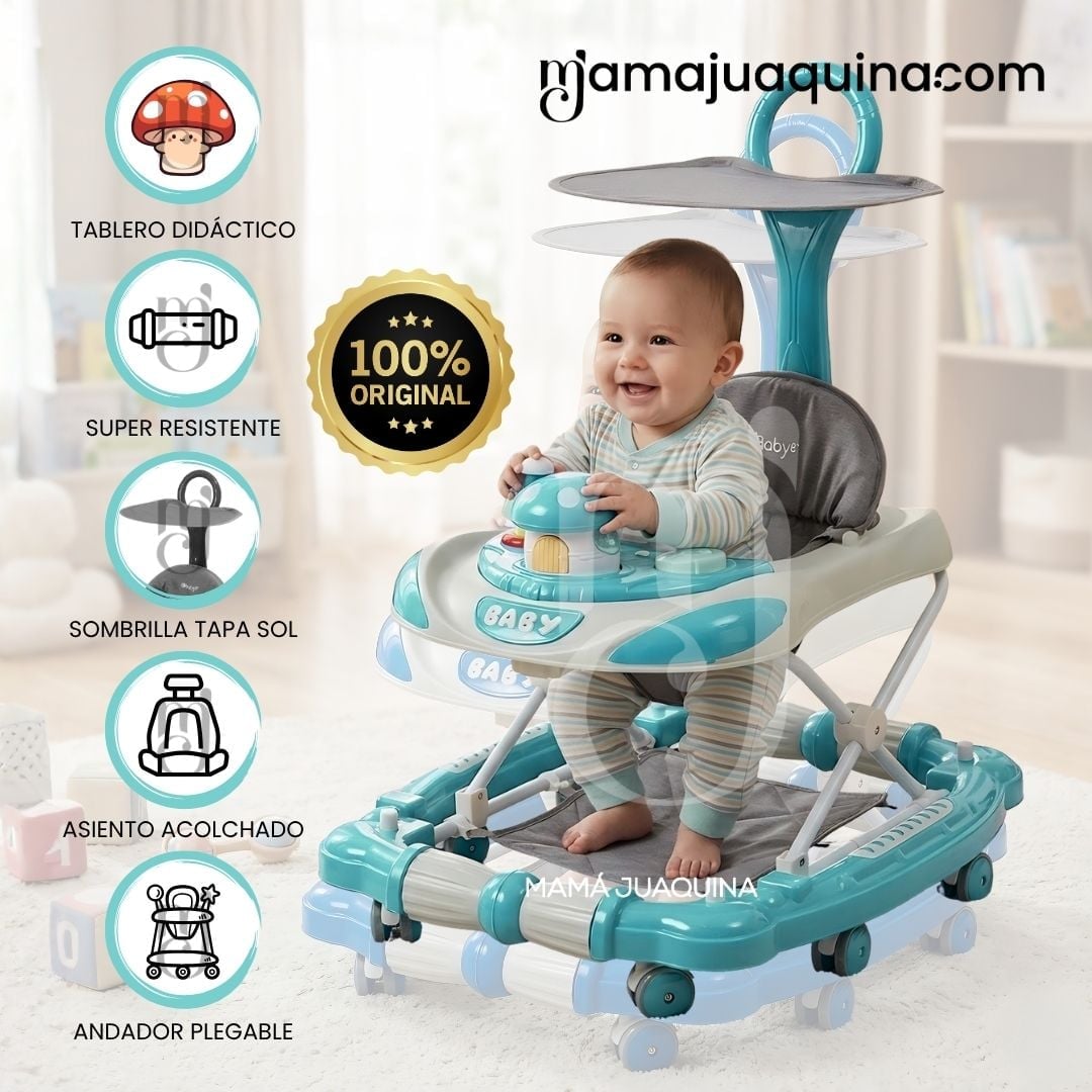 ANDADOR CON TABLERO DIDÁCTICO «DONO» EDICIÓN LIMITADA SKY BLUE - 2