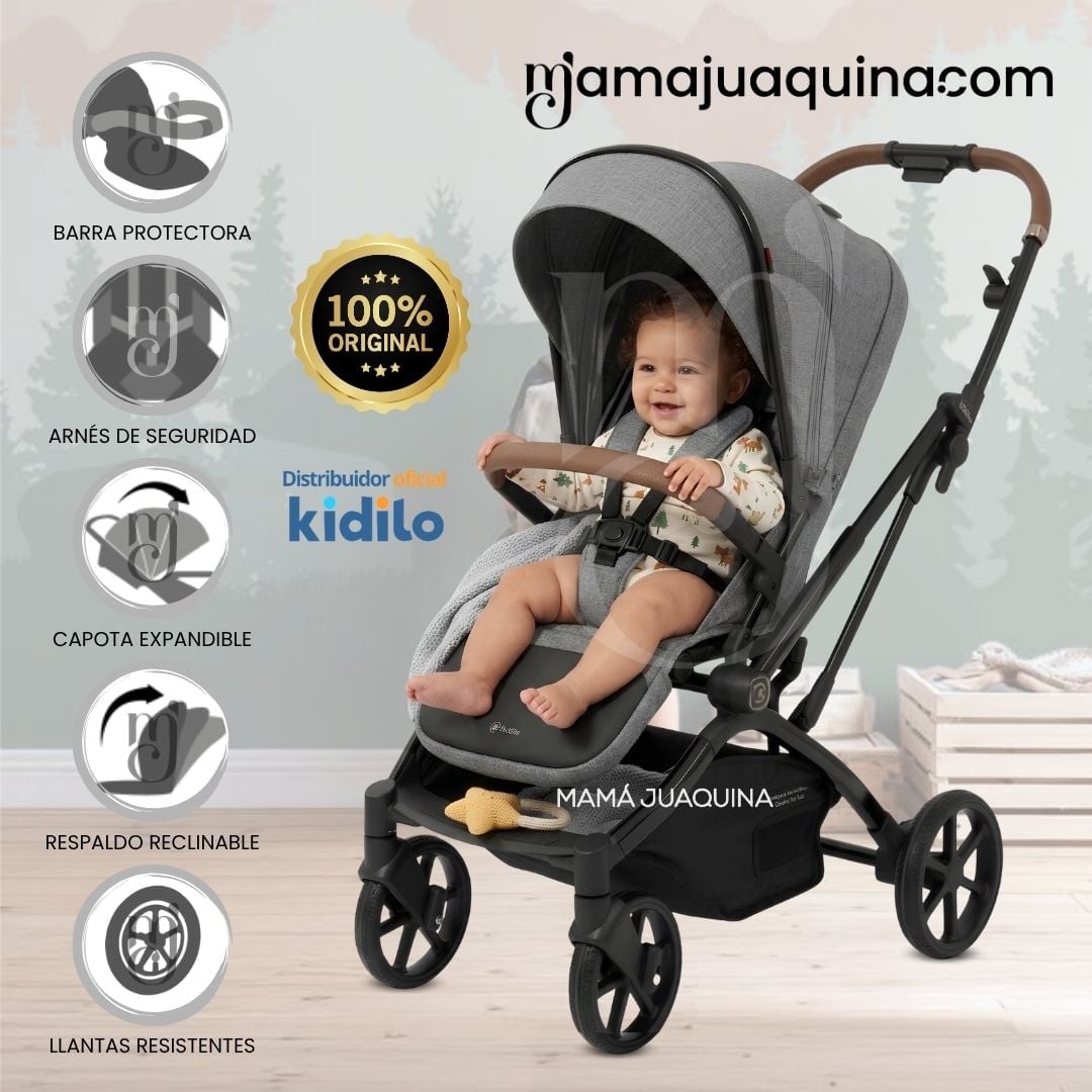 COCHE MALETA DE LUJO «KINDY» KIDILO GRAY - 2