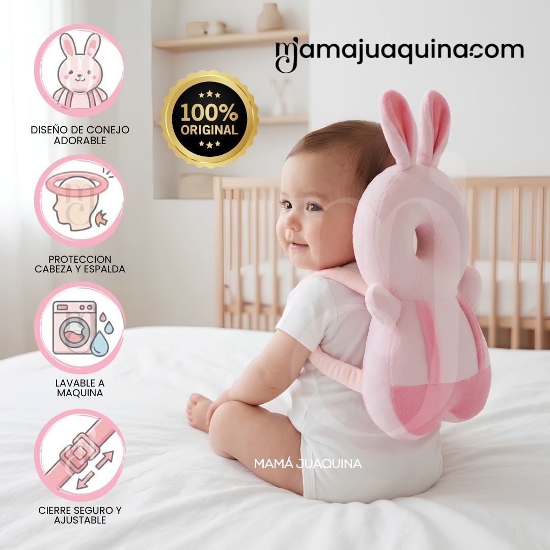 MOCHILA DE PROTECCION PARA BEBE «BABY JUNGLE» CON DISEÑO CONEJITO - 2