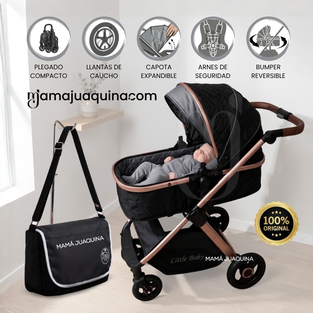 COCHE MOISÉSTRAVEL SYSTEM «KENNEDY II» EDICIÓN LIMITADA CON PAÑALERA / GRIS - 2