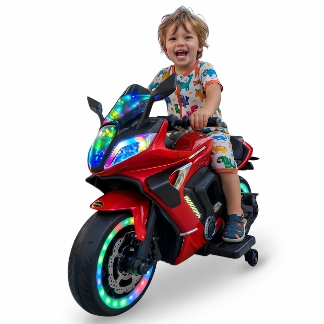 MOTO A BATERÍA PARA NIÑOS «NINJA» CON LUCES LED EDICIÓN EXCLUSIVA - 1