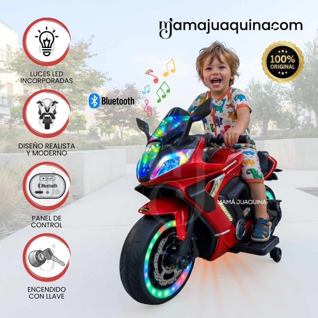 MOTO A BATERÍA PARA NIÑOS «NINJA» CON LUCES LED EDICIÓN EXCLUSIVA - 2