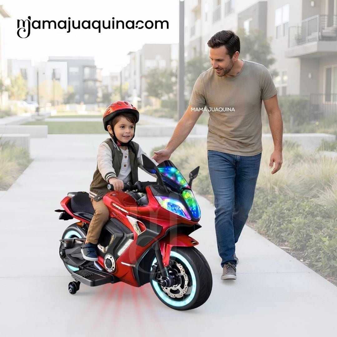 MOTO A BATERÍA PARA NIÑOS «NINJA» CON LUCES LED EDICIÓN EXCLUSIVA - 3