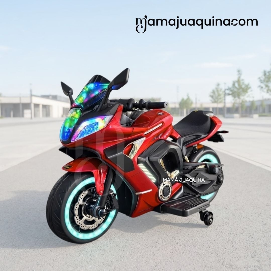 MOTO A BATERÍA PARA NIÑOS «NINJA» CON LUCES LED EDICIÓN EXCLUSIVA - 4