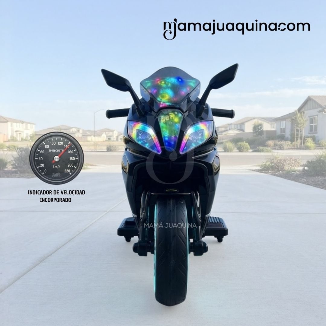 MOTO A BATERÍA PARA NIÑOS «NINJA» CON LUCES LED EDICIÓN EXCLUSIVA - 5