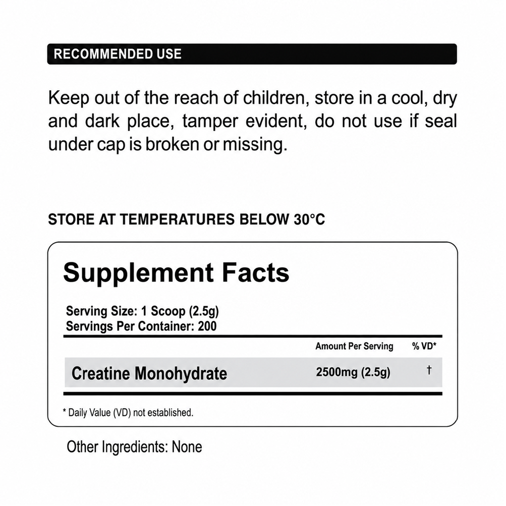 CREATINE CREATINA MONOHIDRATADA 500 GR ADN NUTRITION - 3