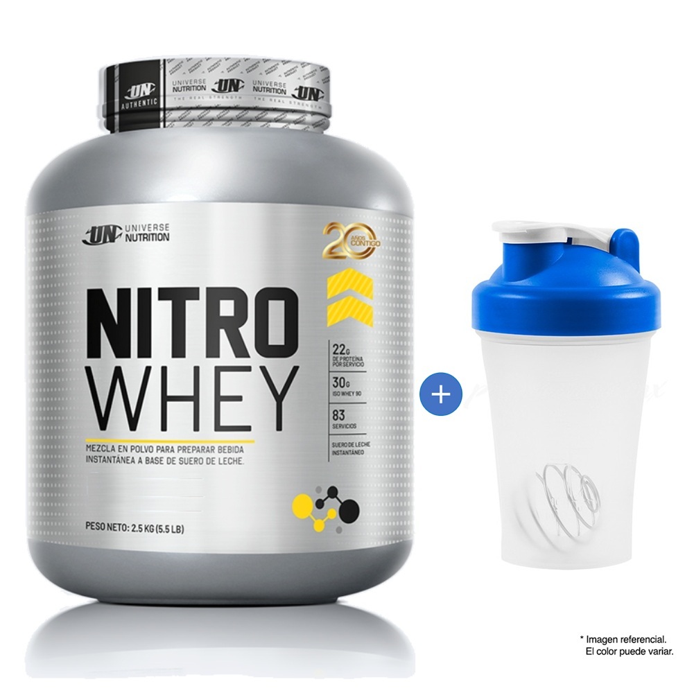 NITRO WHEY 2.5KG PROTEINA SUERO DE LECHE VAINILLA - 1