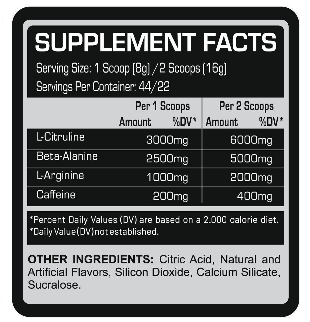 PRE ADN THUNDER 352GR FRUIT PUNCH ADN NUTRITION - 3