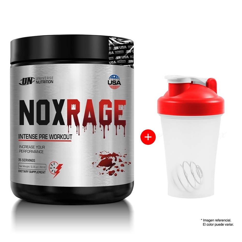 NOX RAGE 350 GRAMOS PRE-ENTRENO FRUIT PUNCH - 1