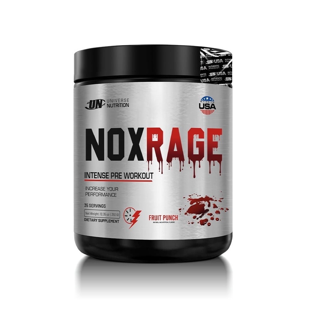 NOXRAGE 350 GR UN PRE ENTRENO ÓXIDO NÍTRICO CITRUS PUNCH + SHAKER - 2