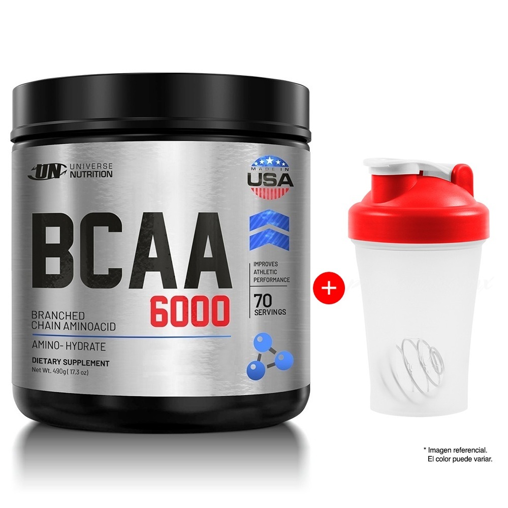 BCAA 6000 490 GR USA AMINOÁCIDOS UN CITRUS PUNCH + TOMATODO - 1
