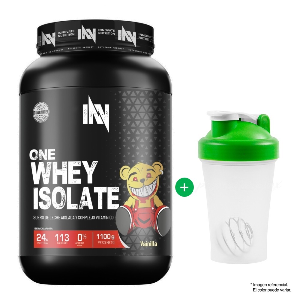 PROTEÍNA INN ONE WHEY ISOLATE 1.1 KG VAINILLA + SHAKER - 1