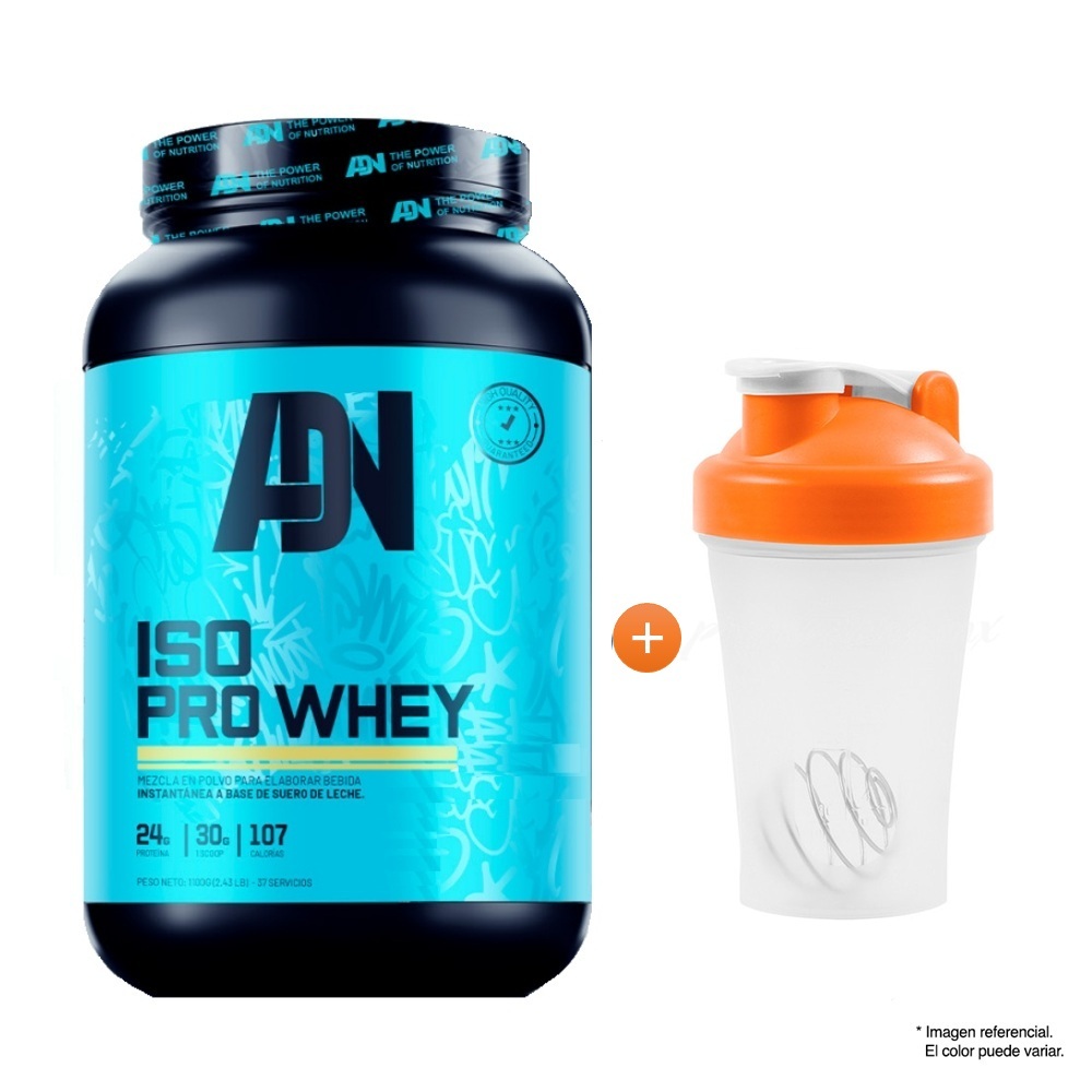 PROTEÍNA ISOLATADA ISO PRO WHEY DE 1.1 KG CHOCOLATE MÁS SHAKER - 1