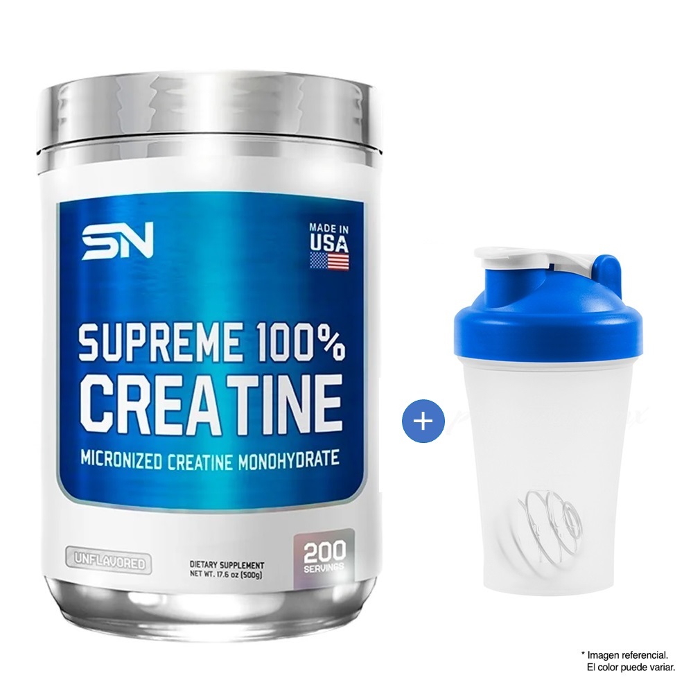 CREATINA 500 GR SUPREME NUTRITION SABOR NATURAL 200 SERVICIOS - 1