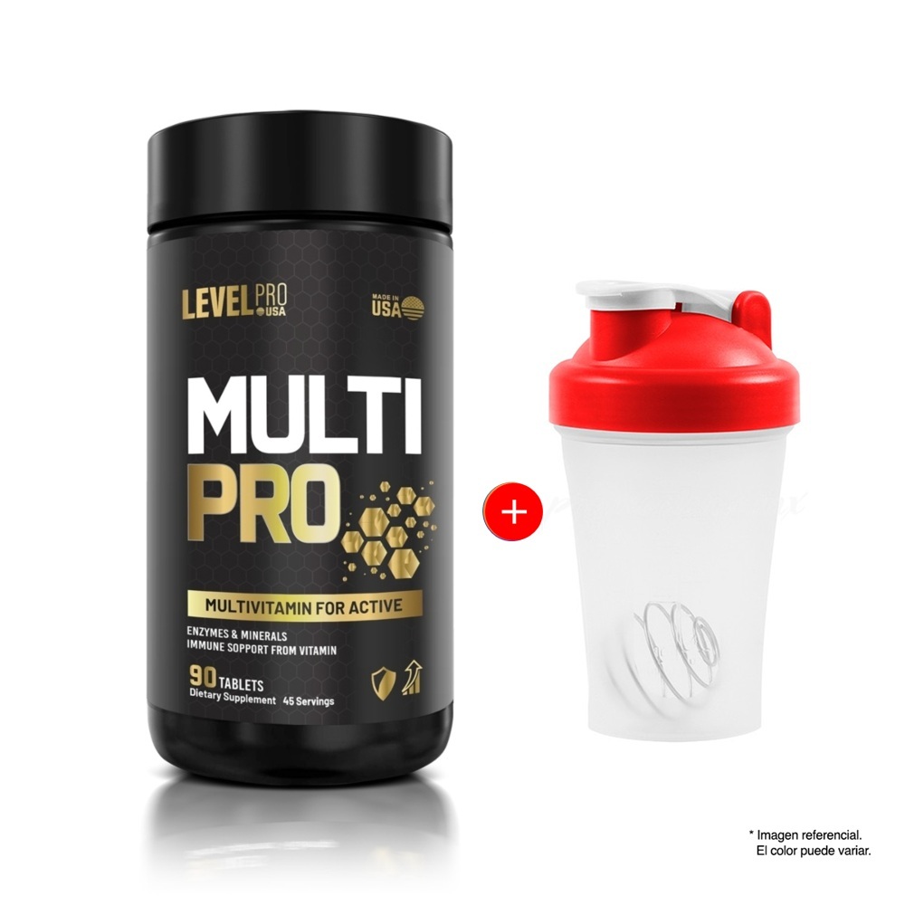 MULTIVITAMÍNICO MULTI-PRO DE 90 CÁPSULAS LEVEL PRO - 1