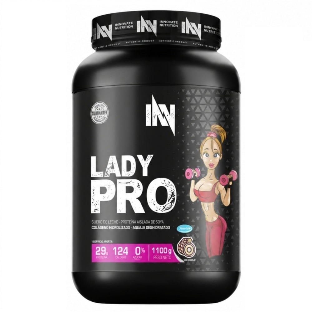 PROTEÍNA INNOVATE NUTRITION LADY PRO 1.1 KG VAINILLA + SHAKER - 2