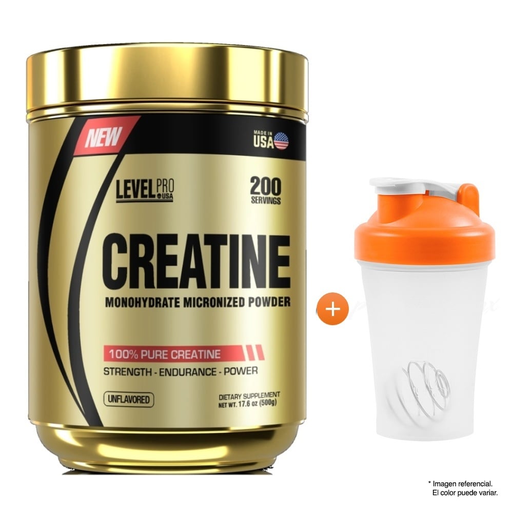 CREATINA MICRONIZADA 500 GRAMOS LEVEL PRO - 1