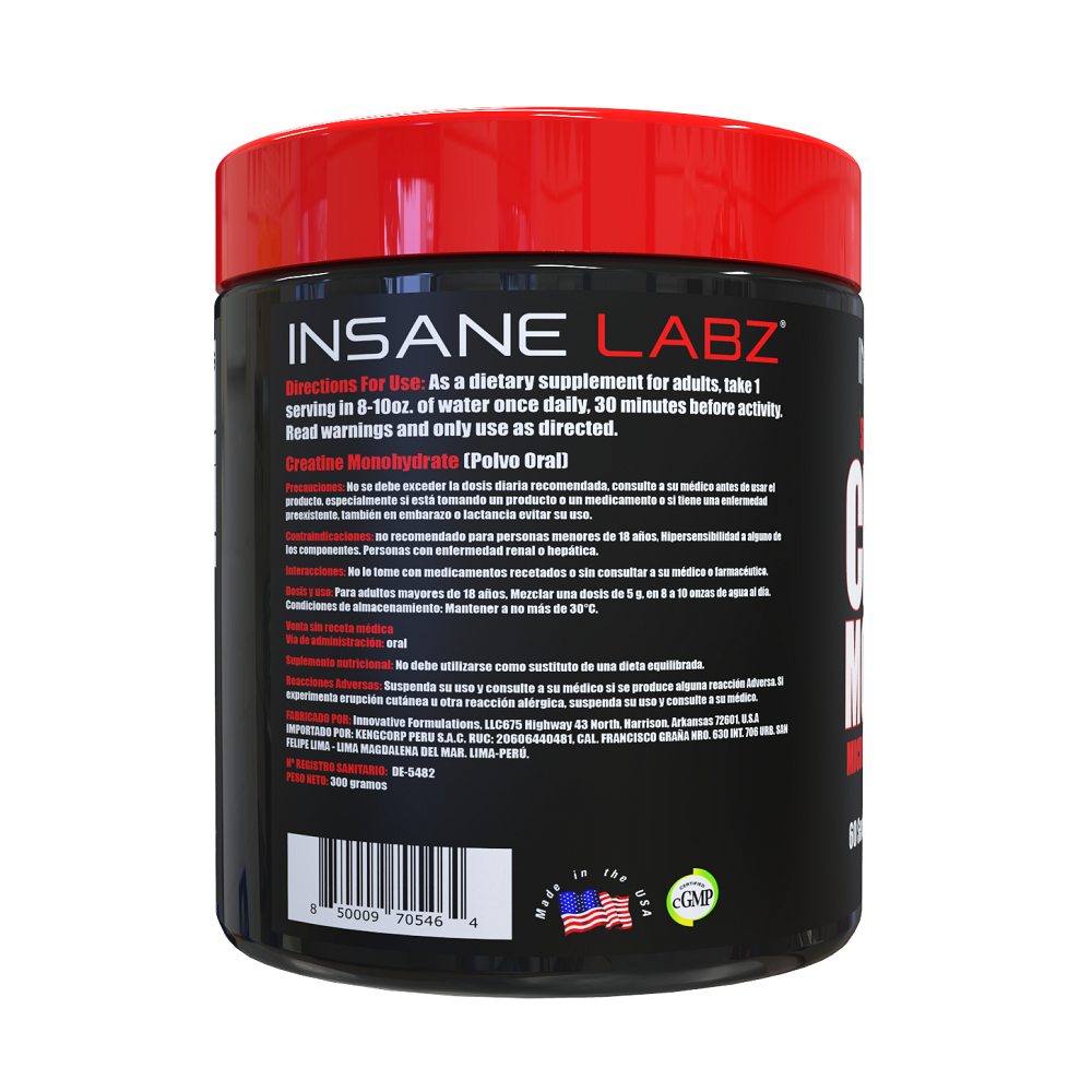 CREATINA MONOHIDRATADA INSANE LABZ 300GR - 3