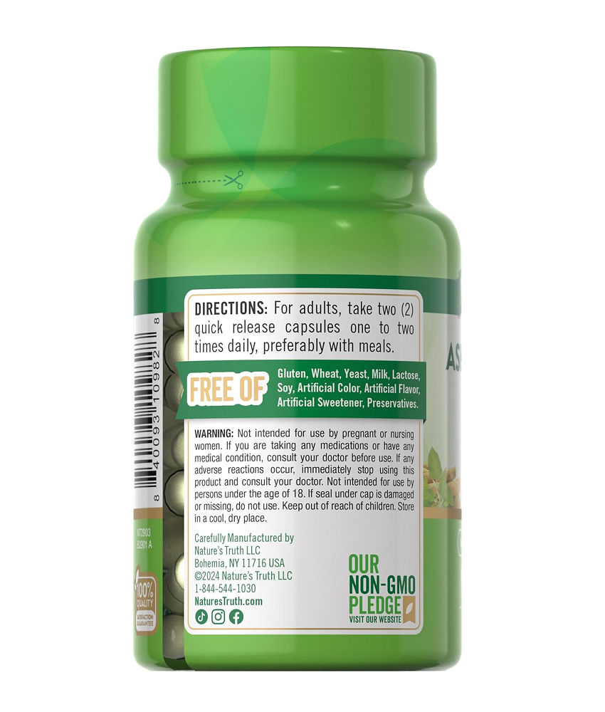 ASHWAGANDHA ROOT NATURE'S TRUTH 90 CÁPSULAS - 2