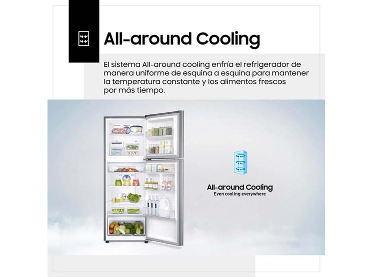 REFRIGERADORA SAMSUNG RT25FARADS8/PE TOP FREEZER NO FROST 255 LITROS PLATA - 5