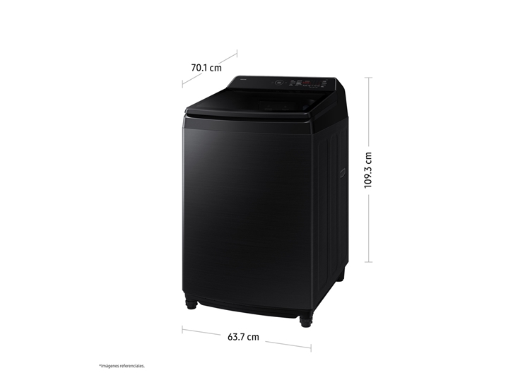 LAVADORA SAMSUNG 19 KG AI WASH ECOBUBBLE NEGRA WA80F19S8BPE - 3