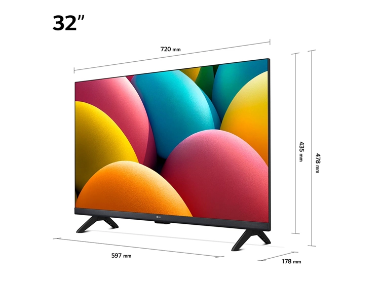 TELEVISOR LG SMART TV 32” HD CON WEBOS Y THINQ AI 32LR600BPSC 2025 + RACK FIJO GRATIS - 3