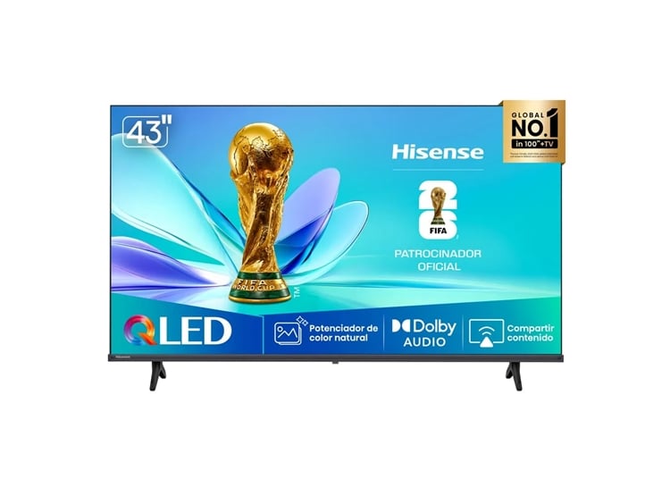 TELEVISOR HISENSE QLED 43” FHD SMART TV VIDAA 43Q4SV 2025 - 1
