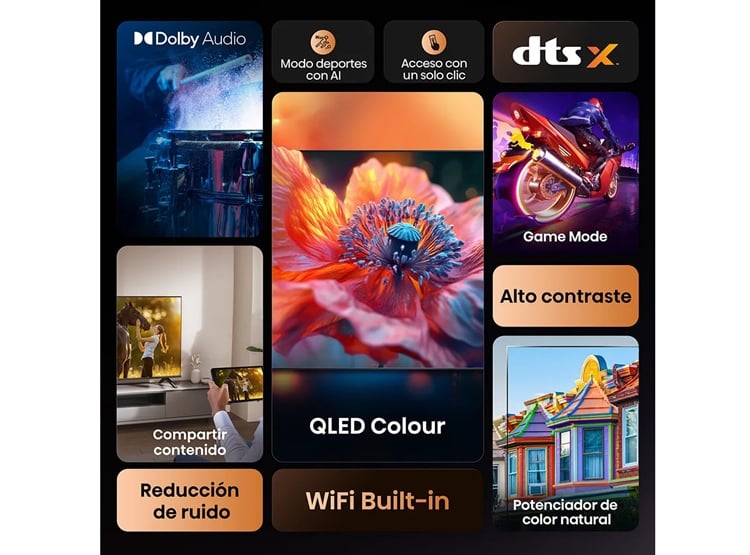 TELEVISOR HISENSE QLED 43” FHD SMART TV VIDAA 43Q4SV 2025 - 4