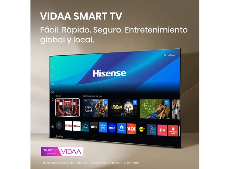 TELEVISOR HISENSE QLED 43” FHD SMART TV VIDAA 43Q4SV 2025 - 5