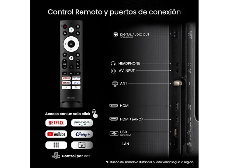 TELEVISOR HISENSE QLED 32” HD SMART TV VIDAA 32Q4SV 2025 - 7