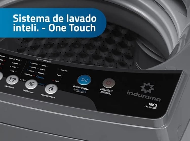 LAVADORA AUTOMÁTICA INDURAMA 18KG LRI-18DGR GRIS OSCURO - 5