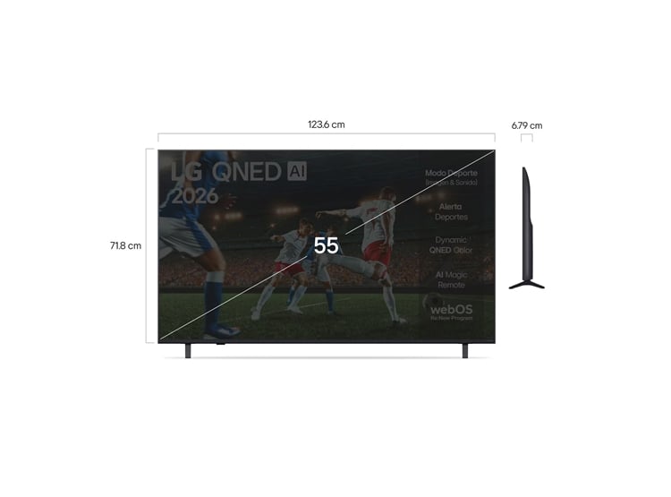 TELEVISOR LG QNED 55” 4K UHD SMART TV CON AI 55QNED73ASA (2026) - 5