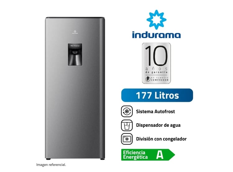 REFRIGERADORA INDURAMA 177L MONOPUERTA AUTOFROST RI-289D CROMA - 1