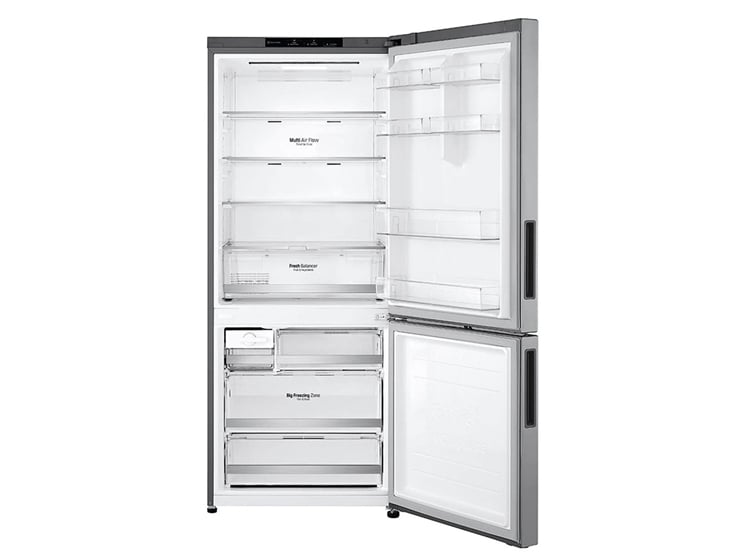 REFRIGERADORA LG BOTTOM FREEZER 408L MULTI AIR FLOW GB41BPP PLATEADO - 2