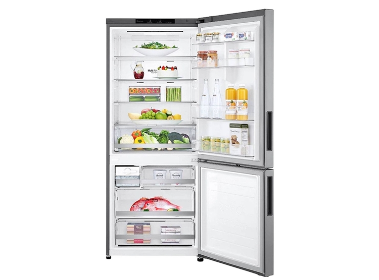 REFRIGERADORA LG BOTTOM FREEZER 408L MULTI AIR FLOW GB41BPP PLATEADO - 3
