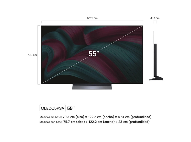 TELEVISOR LG 55” OLED EVO 4K CON THINQ AI OLED55C5PSA 2025 - 4