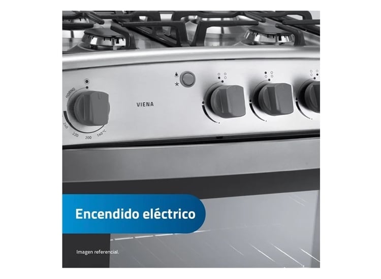COCINA INDURAMA VIENA QUARZO CROMA 4 HORNILLAS - 5